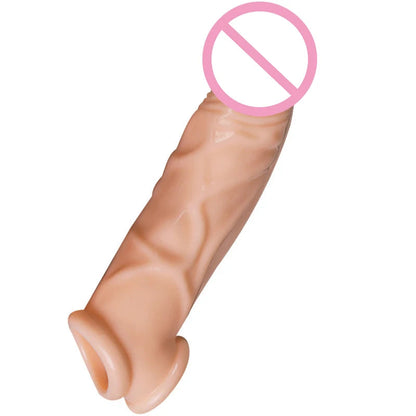 Silicone Cock Ring Soft Realistic Penis Sleeve Extender Condom Penis Ring Delayed Ejaculation Dick Cover Case Cock Header luvshop24