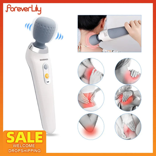 USB Handheld Electric Wand Massager High Frequency Vibration Body Neck Back Muscle Relax Vibrating Deep Tissue Massage Machine luvshop24