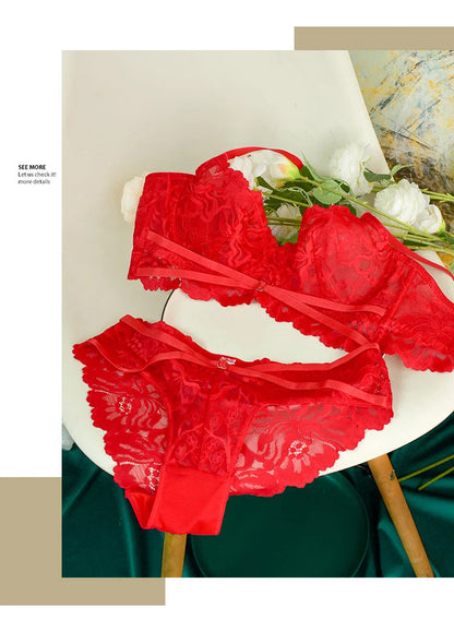 Logirlve Sexy Tоy For Women Bra Set Lingerie Push Up Brassiere Lace Embroidery Underwear Set Ultra-thin Cup Female Lingerie luvshop24