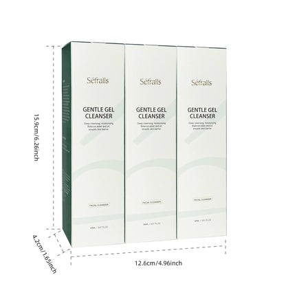 Séfralls Aloe Cleansing Gel Cleansing 98ml*3pcs Soothing And Purifying Cleansing Gel Oil Control High-Tolerance Cleanser luvshop24