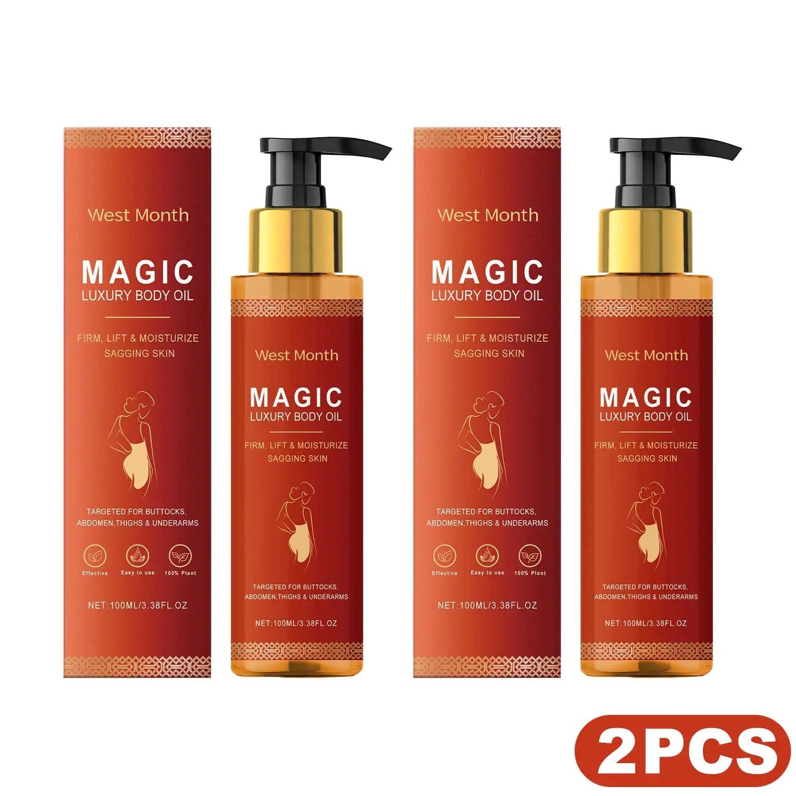 WEST MONTH Magic Luxury Body Oil for Glowing Skin Moisturizing Dry Skin Tightening Firming Chest Thighs Anti-Wrinkle Body Lotion luvshop24