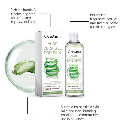 Aloe Vera Gel Pore Shrinking Oil Control Ance Remover Moisturizing Brighten Anti-Aging Facial Essence Beauty Skin Care Products luvshop24