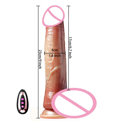 Realistic Vibration Dildo Telescopic Penis Anal Plug Vibration Female Suction Cup Masturbation Sexmachine Sex Toys For Women 18+ luvshop24