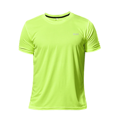 Sport Shirt  2024 Summer New 100% Polyester White Solid T Shirt Men Causal O-neck Basic T-shirt Male High Quality Running Tops luvshop24