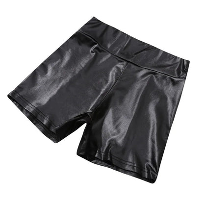 2024 Sexy Womens Shorts Shiny Elastic High Waist Shiny Faux PU Leather Short Pants Slim Hot Dance Clubwear Mini Shorts luvshop24
