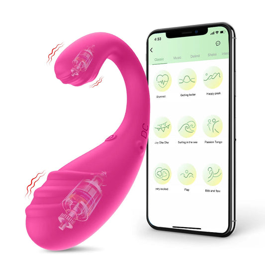 APP Remote Control Women's Dildo Vibrator Vagina G-Spot Dual Stimulation Massager Wearable Underwear Sex Toy luvshop24