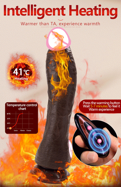 10.6in Long Realistic dildo Black vibrator penis telescopic Swing Heating silicone dildo remote control Dildo Vibrator for wome luvshop24
