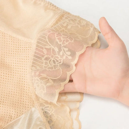 Lace Flower Postpartum Panties Transparent Tight Slim Seamless Underwear Restoration High Waist Tummy Control Shapewear Gym luvshop24