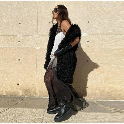 Lace Sling Long Dresses Women Sexy Sleeveless Split See Through Female Mesh Sheer Dress 2025 Summer New Lady Fashion Beach Robes luvshop24