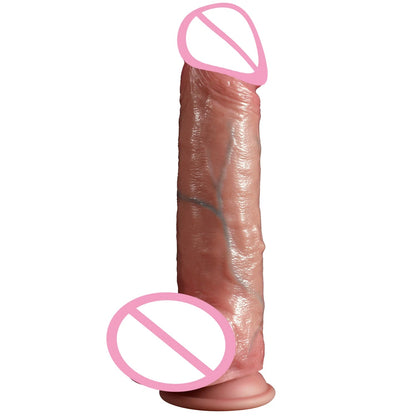 2 in1 Super Realistic Dildo Penis Sliding Foreskin+Ejaculating Big Dick Penetration Anal Female Masturbation Sexy Adult Sex toys luvshop24