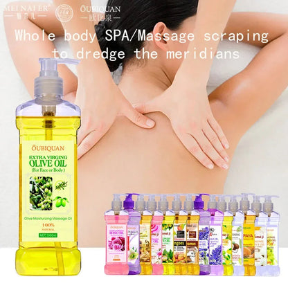 500ML Facial Body Massage Essential Oil Moisturizing Vegetable Oil Open Back Scraping Massage Essential Oil BB oil luvshop24