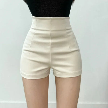 2024 New Women's High-waisted Slimming Spandex Shorts Sexy Tightening Hip Covering Versatile Casual Heat Pants Autumn luvshop24