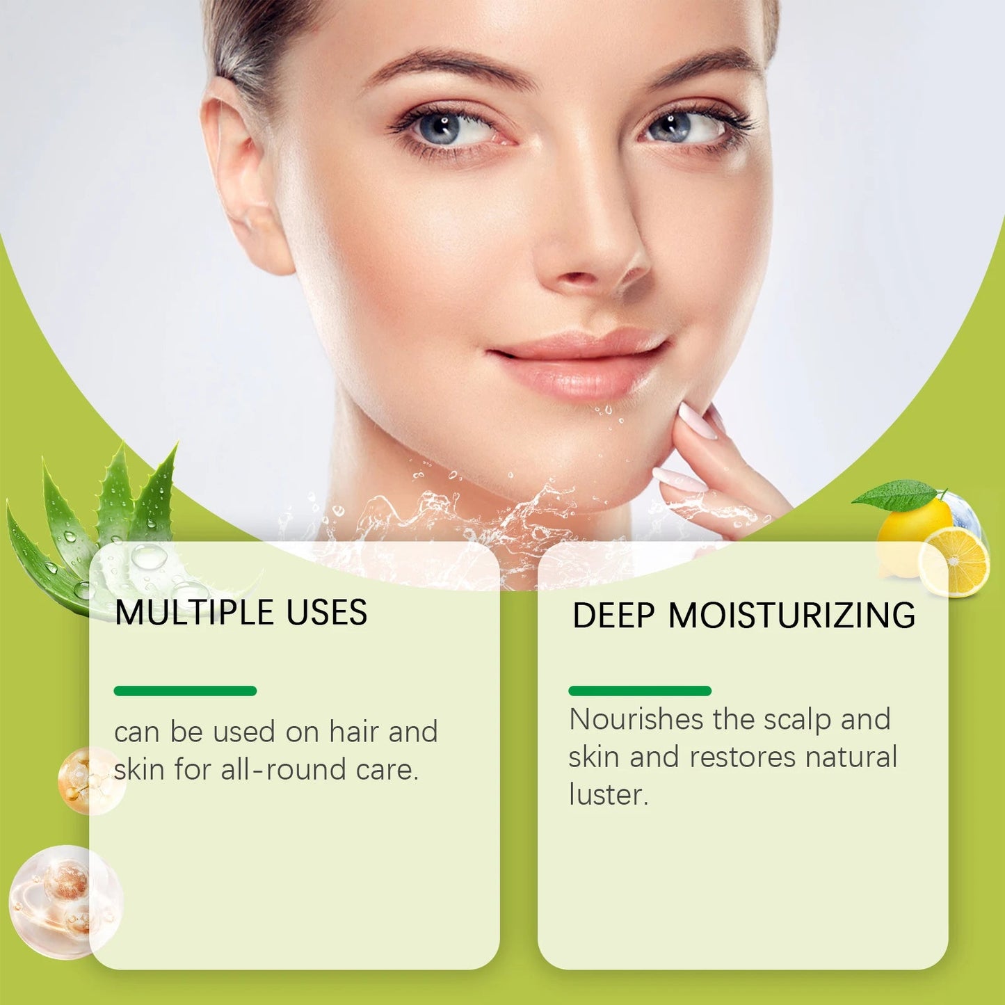 Moisturizing Hydrating Aloe Vera Gel Deeply Nourish Facial Body Skin Shrink Pores Reduce Fine Lines Dry Frizzy Hair Care Essence luvshop24