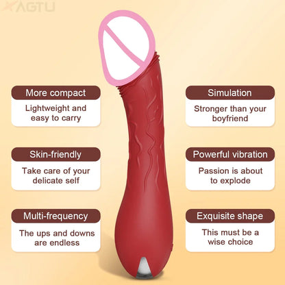 Sex Toy Vibrator for Women Clitoris Vibration Stimulator G Spot Dildo Vibrator Penetration Vagina Vibrator Adult Erotica Product luvshop24