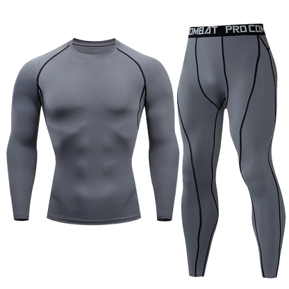 1pcs Men Long-sleeved Thermal Underwear Male Tight Fitting Fast Dry Elastic Fitness Suit Set Man Autumn Winter Sprots Wear luvshop24
