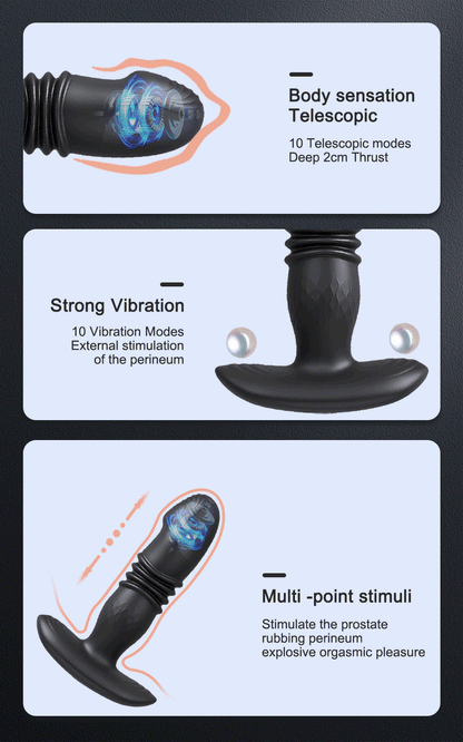 Telescopic Vibrating Butt Plug Anal Vibrator Wireless Remote Sex Toys for Women Ass Anal Dildo Prostate Massager Men Buttplug luvshop24