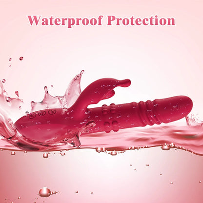 Telescopic Rabbit Vibrator for Women Powerful G Spot Rotating Massage Vaginal Clitoris Stimulator Female for Adult Sexy Toys luvshop24