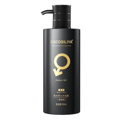 500ML Pheromone Shower Gel,Deep Cleaning Glamour Lure Bath Lotion with Charming Seductive Fragrance,For Man to Attract Woman luvshop24