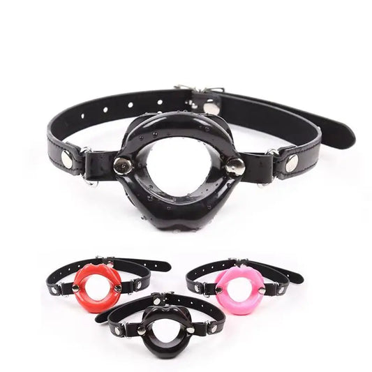 Sexy Leather Open Mouth Gag Oral Fetish Slave Restraints BDSM Bondage Ring Gag Erotic Toys Adult Lingerie For Couples luvshop24