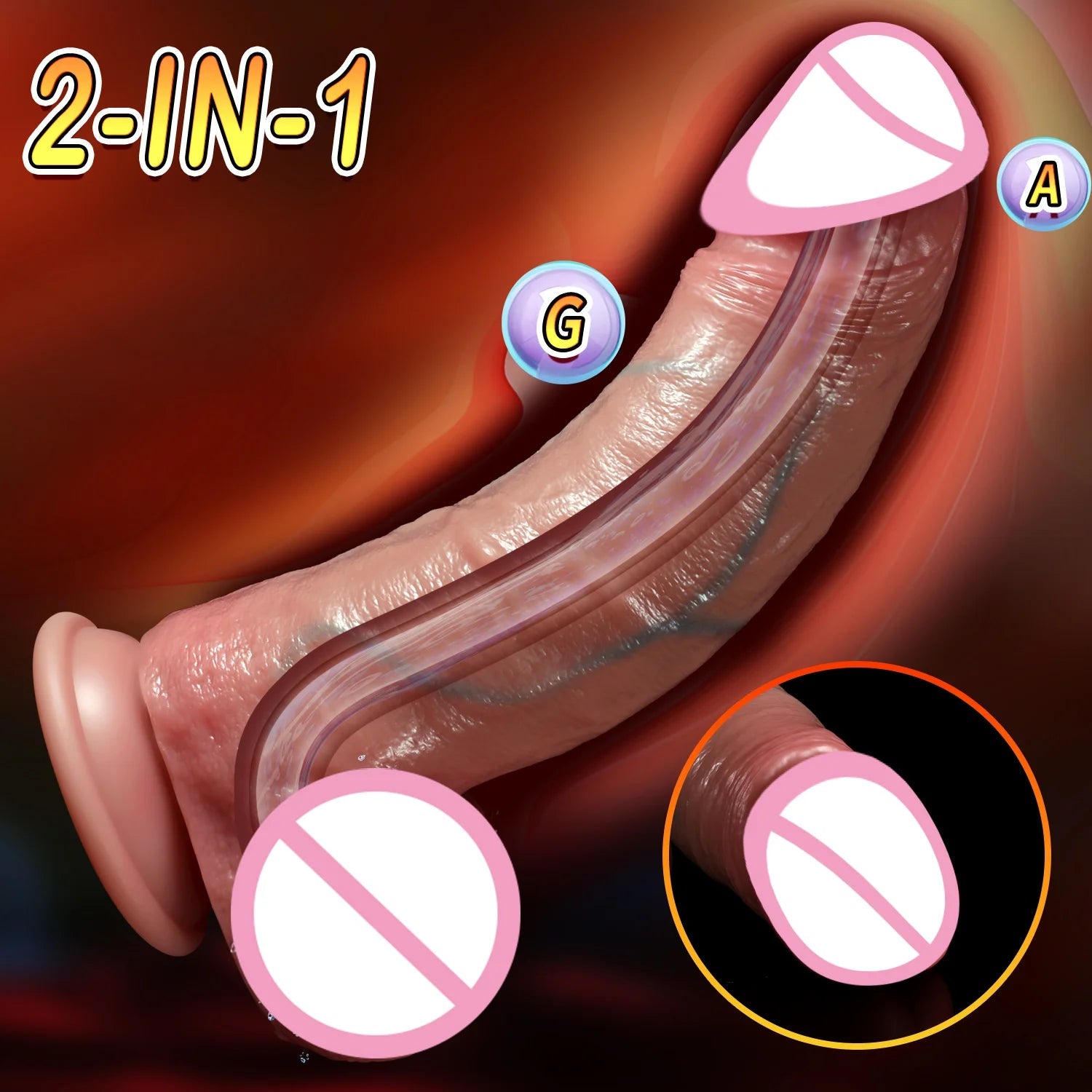 2 in1 Super Realistic Dildo Penis Sliding Foreskin+Ejaculating Big Dick Penetration Anal Female Masturbation Sexy Adult Sex toys luvshop24