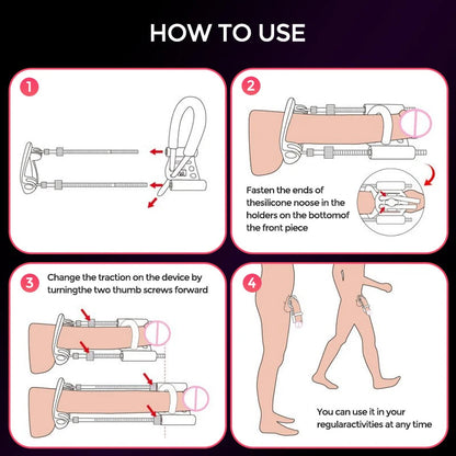 Penis Edge Extender Enlarge Device Adjustable Dick Enhancer Stretcher Penis Growth Sex Toys for Men Delay Lasting Trainer luvshop24