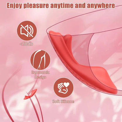 Wearable APP Controlling Tongue Vibrator 9 Vibration Panties Clitoral Double Stimulation Massager Penetration Female Adult Toys luvshop24