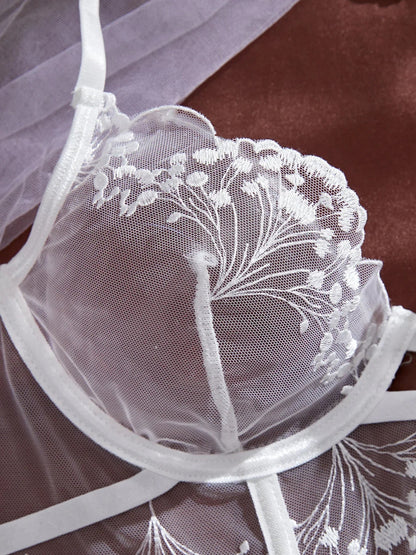 Lace Lingerie Ultra Sexy Underwear Women Set Sexy Adult Delicate Embroidery Intimate Underwear Transparent Bra Lingerie Sets luvshop24