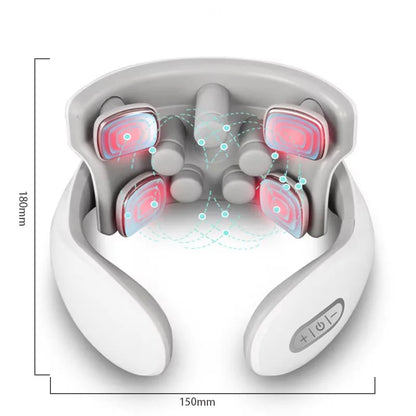 Smart Neck Massage Instrument Portable Shoulder Neck Massage Cervical Vertebra Health Care Vibrator Heating Compress Massage luvshop24