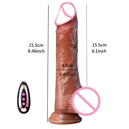 Realistic Vibration Dildo Telescopic Penis Anal Plug Vibration Female Suction Cup Masturbation Sexmachine Sex Toys For Women 18+ luvshop24