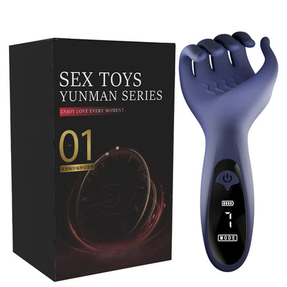 Glans Trainer for Men Powerful Vibrating Penis G Spot Masturbator Soft Fingertip Prolong Endurance Massage Vibrator Erotic Toys luvshop24