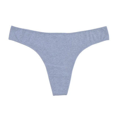 6pcs Cotton Women's Thongs Panties Sports Breathable Low Waist Underwear Lingerie Sexy Female Lady Solid Color G-String luvshop24