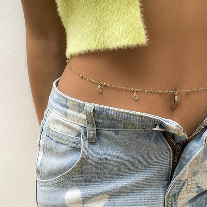 Summer Accessories Versatile Colorful Oil Drop Beads Chain Body Chain Bohemian Geometric Love Waist Chain Body Chains for Woman luvshop24
