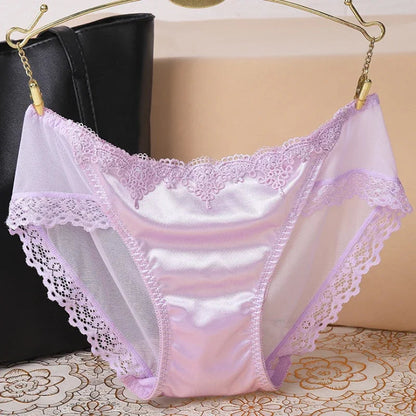 Women's Panties Underwear Lace Briefs Seamless Panties for Women Elastic Low-Waist Underpant Lady Sexy Female Intimates Lingerie luvshop24