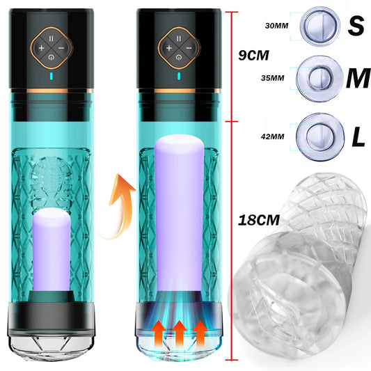 Water Penis Enlarge Vacuum Pump Sex Toys Male Electric Penis Enlargement Extend Pump Automatic Suction Stronger Bigger Erections luvshop24