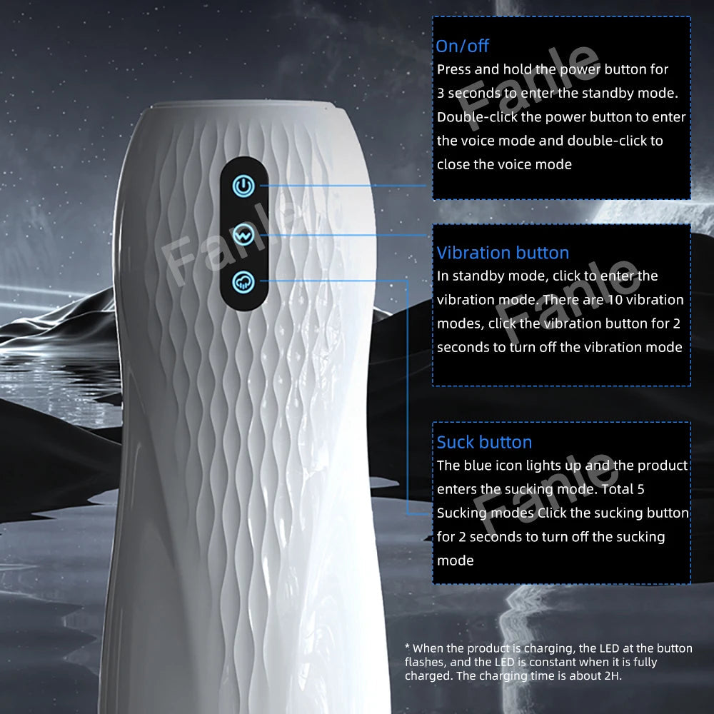 Male Masturbator Automatic Sucking Vibration Blowjob Machine Heating Pussy Penis Pump Masturbation Cup Sex Toys for Men Supplies luvshop24