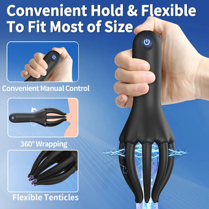 Glans Trainer for Men Powerful Vibrating Penis G Spot Masturbator Soft Fingertip Prolong Endurance Massage Vibrator Erotic Toys luvshop24