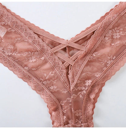 New Panties Women Lace Underwear Sexy Low Rise Briefs Hollow Out G String Underpant Solid Comfortable Female Temptation Lingerie luvshop24