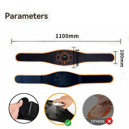 ABS Stimulator Electric Vibration Abdominal Muscle Trainer Muscle Stimulator USB Charge Body Slimming Fitness Massage Belts luvshop24