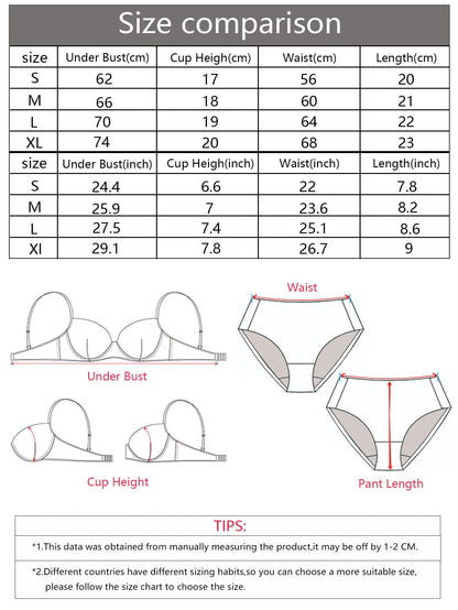 2-piece Sexy Multi-color Lingerie Set For Women's Gathering Push Up Underwear For Women's Flower Underwear Set A2155 luvshop24
