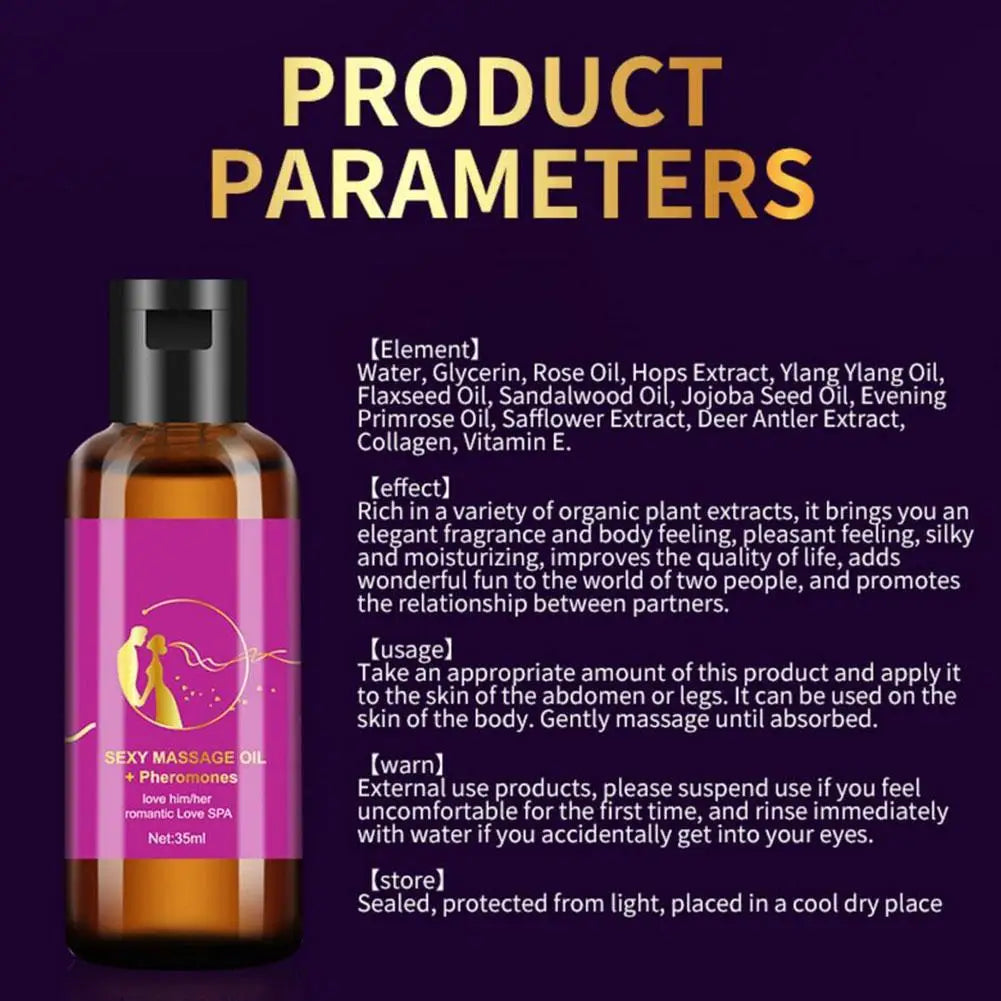 Erotic Massage Oil Body Private Parts Adult Natural Plant Rose Essence Romantic Couples Men And Women Can Use Erotic Coolant luvshop24