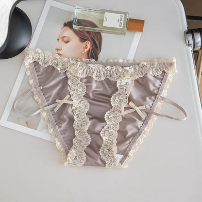 Lace Sexy Girls Briefs Women Panties Bowknot G String Thong Underwear Low Waist Seamless Female Lingerie luvshop24