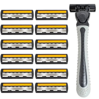 Shaver Brand New Design Men Razor Shaving Three Layer Shaver Reusable Razor Imported Blade Multi Tool Head Change luvshop24