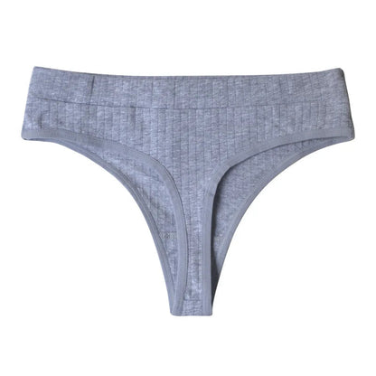 3pcs Cotton Women's Thong Panties Breathable Low Waist Seamless Underwear Sexy Female Lady Comfortable Solid Color G-String luvshop24
