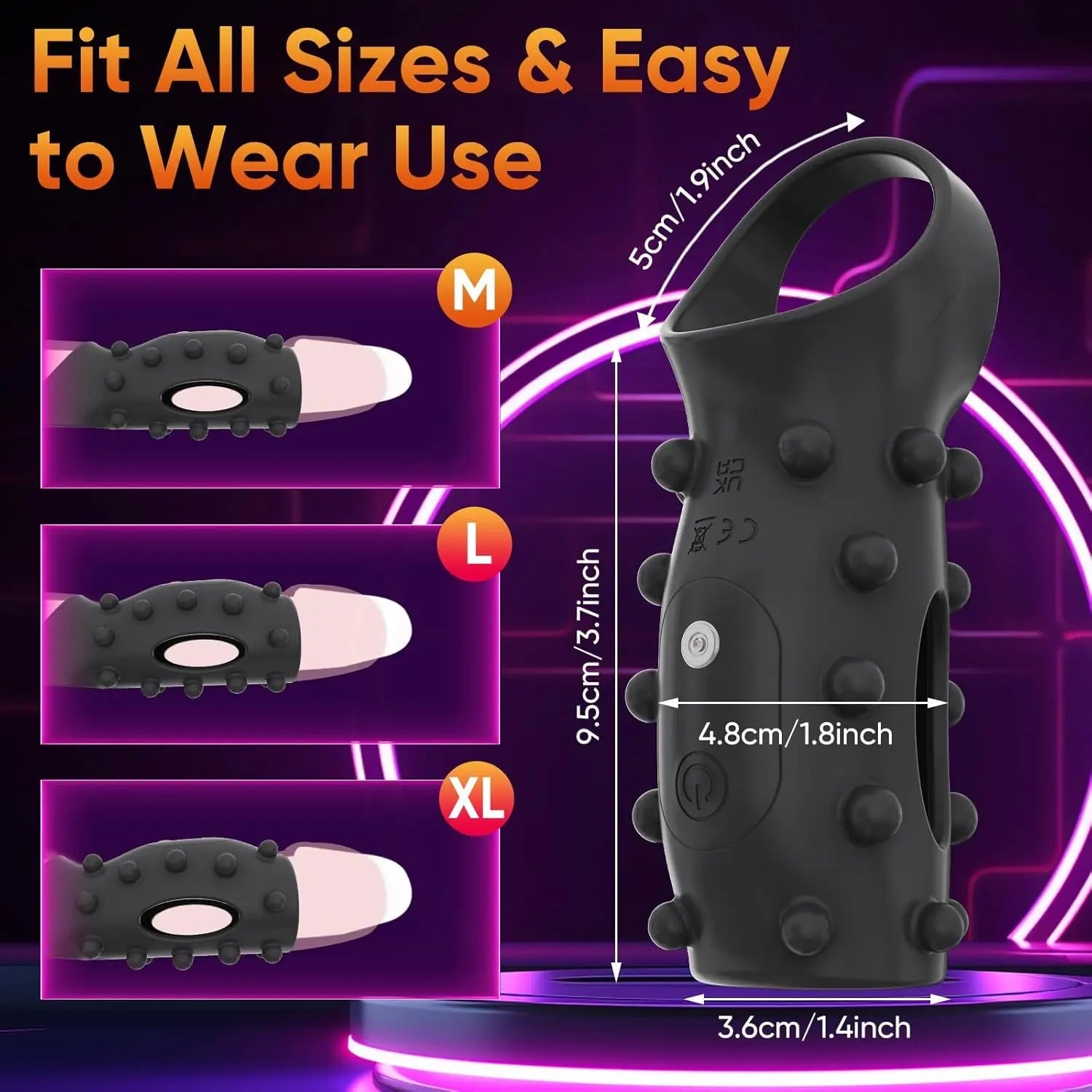 Vibrating Penis Sleeve Cock Ring G Spot Stimulate Sex Toys for Men Women Penis Ring Vibrator Delay Ejaculation Adult Sex Toys luvshop24