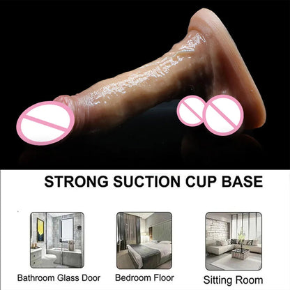 18+ Realistic Dildos For Women Liquid Skin Silicone Dildo With Suction Cup Vaginal/G-Spot Masturbation Massage Penis Realista luvshop24