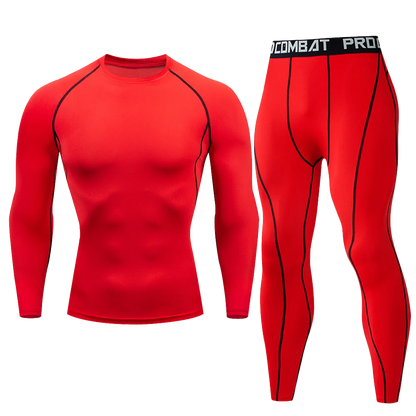 1pcs Men Long-sleeved Thermal Underwear Male Tight Fitting Fast Dry Elastic Fitness Suit Set Man Autumn Winter Sprots Wear luvshop24