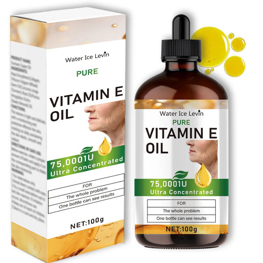 100ml Natural Vitamin E Essential Oil for Massage, Skin Care, Scraping, Shower, Face, Body, Nail, Hair, Eyelash Care Universal luvshop24