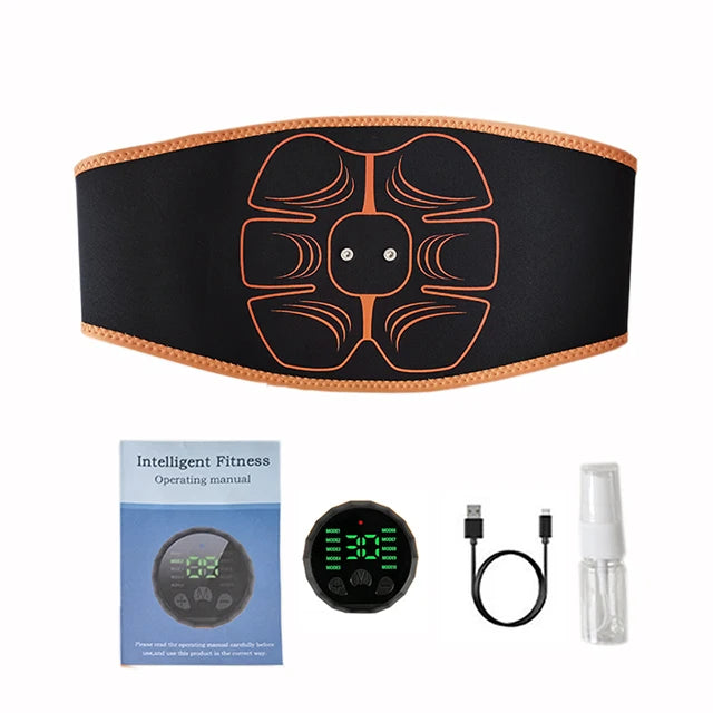 ABS Stimulator Electric Vibration Abdominal Muscle Trainer Muscle Stimulator USB Charge Body Slimming Fitness Massage Belts luvshop24