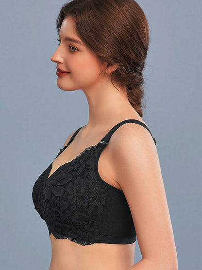 French lace lingerie for women slim fit gathered and gathered paired with anti sagging bra adjustable without steel ring bra luvshop24