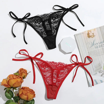 2pcs Low Waist Lace Thong For Women Sexy Panties Comfortable Underwear Female Underpants Lingerie C847 luvshop24
